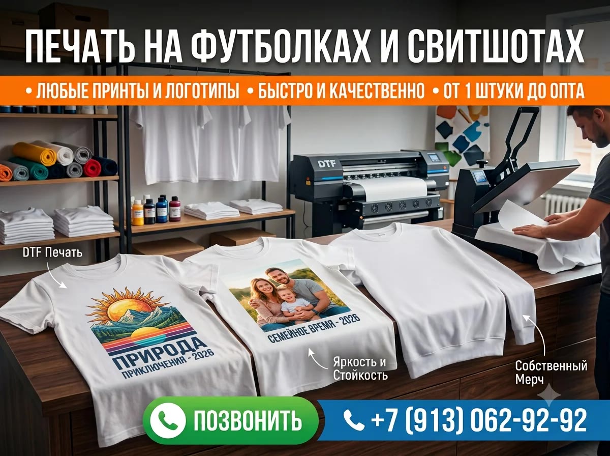 HD-печать на одежде и мерч
